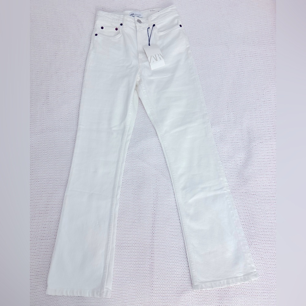 ZARA NWT High Rise Ankle Length Jeans in color Stovepipe Size 2 - Picture 2 of 8